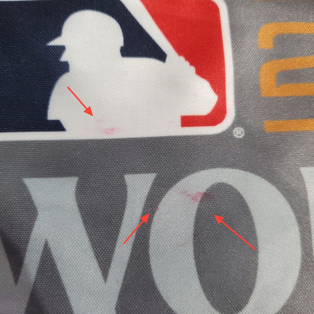 2023 MLB World Series Capital One Commemorative Fringe Scarf Gray Blue OS - Picture 6 of 6